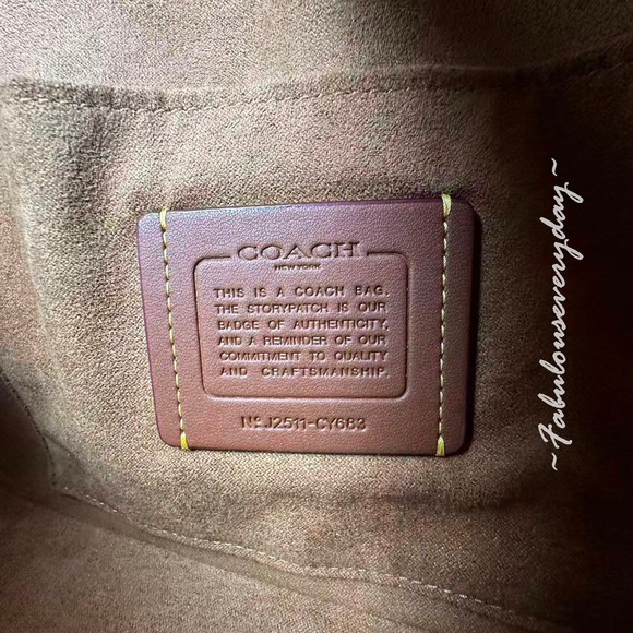 COACH Hadley Shoulder Bag Crossbody In Leather Gold/Dark Wine CY683 NWT - Picture 9 of 9